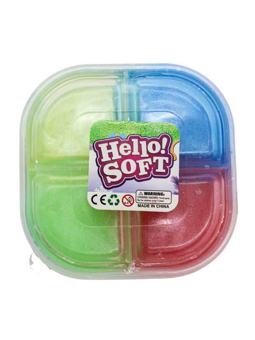 Slime con Tupper de 4 colores