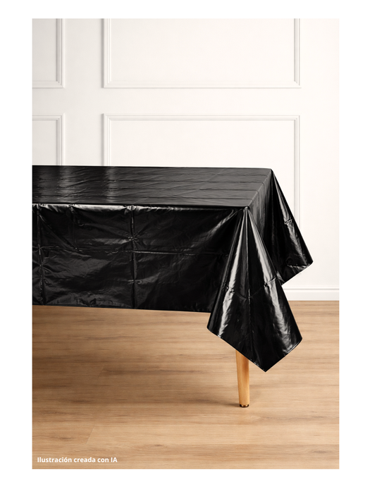 Mantel de Plástico Desechable - Negro