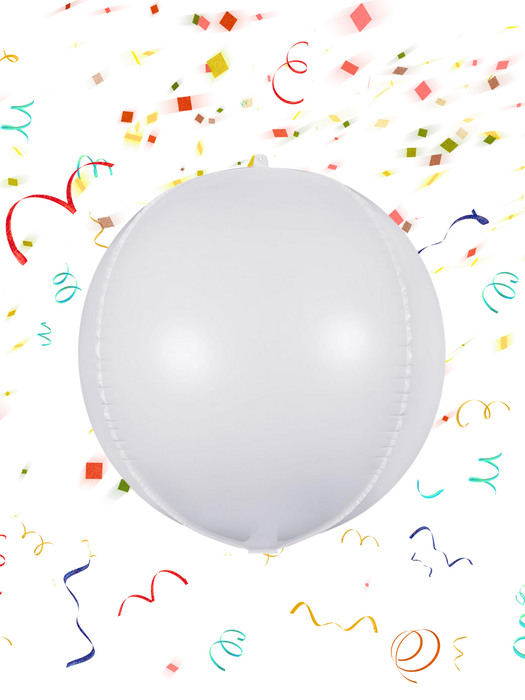 Globo Esfera 4D - Blanco