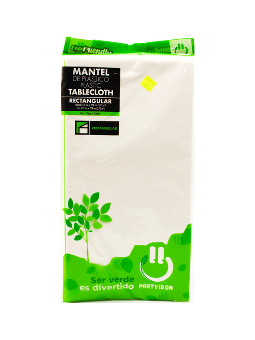 Mantel de Plástico Desechable - Blanco