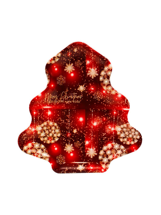 Plato Navideño - Silueta de Pino