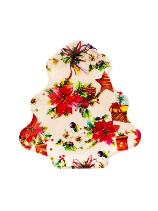 Plato Navideño - Silueta de Pino