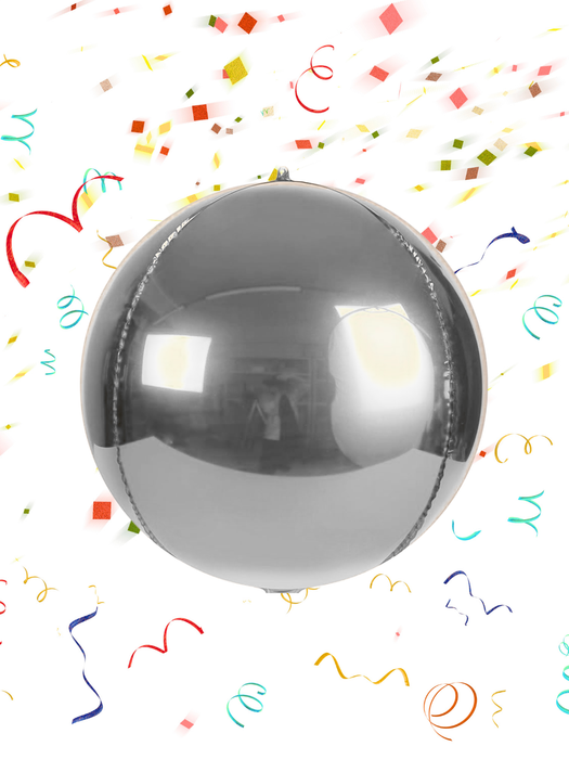 Globo Esfera 4D - Plata