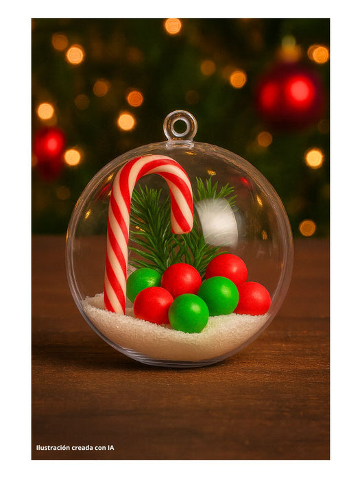 Esfera de Acrílico Transparente - 8 cm