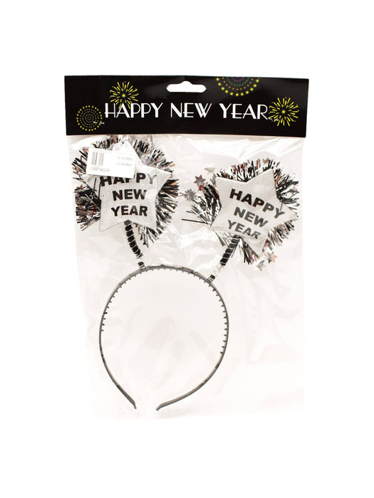 Diadema Año Nuevo - Estrellas Plateadas