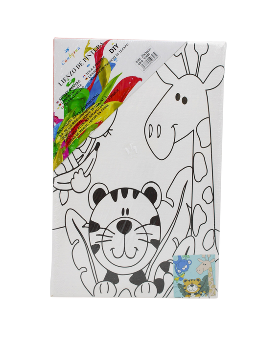 Lienzo para Pintar con Diseño y acuarelas