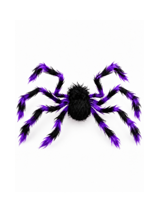 Araña Decorativa Negra con Morado