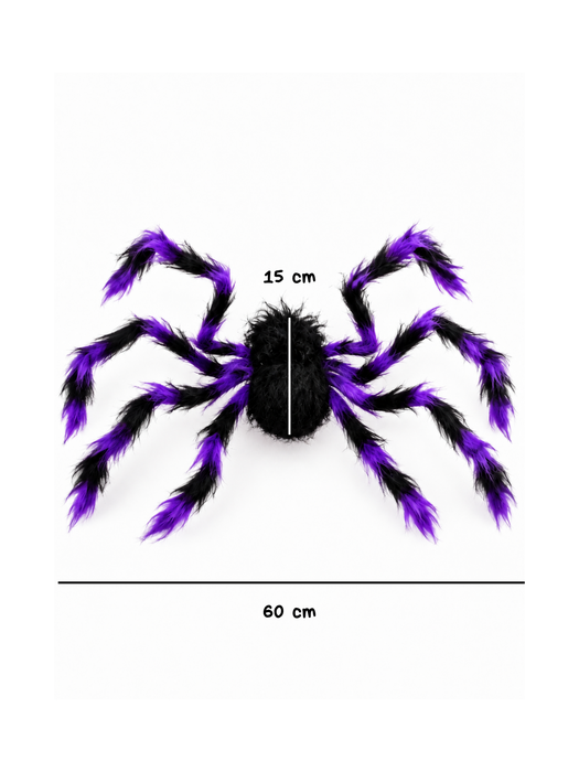 Araña Decorativa Negra con Morado