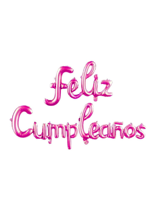 Set de globo "feliz cumpleaños" en cursivas