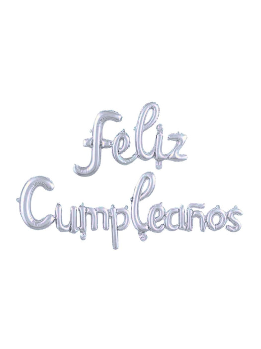 Set de globo "feliz cumpleaños" en cursivas