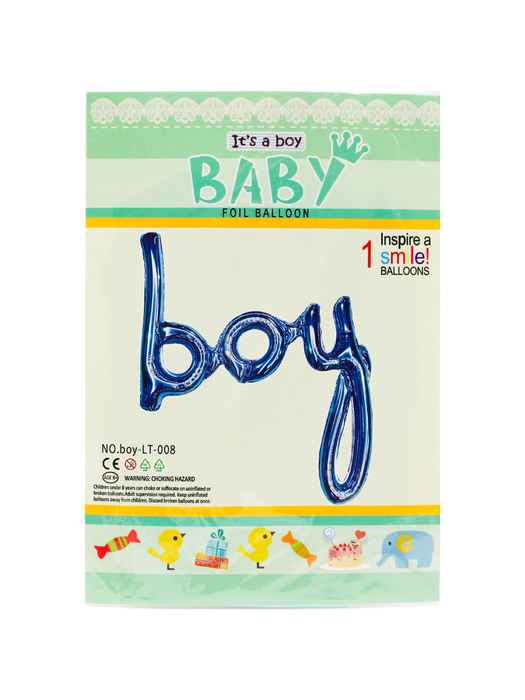 Globo "boy" en cursiva