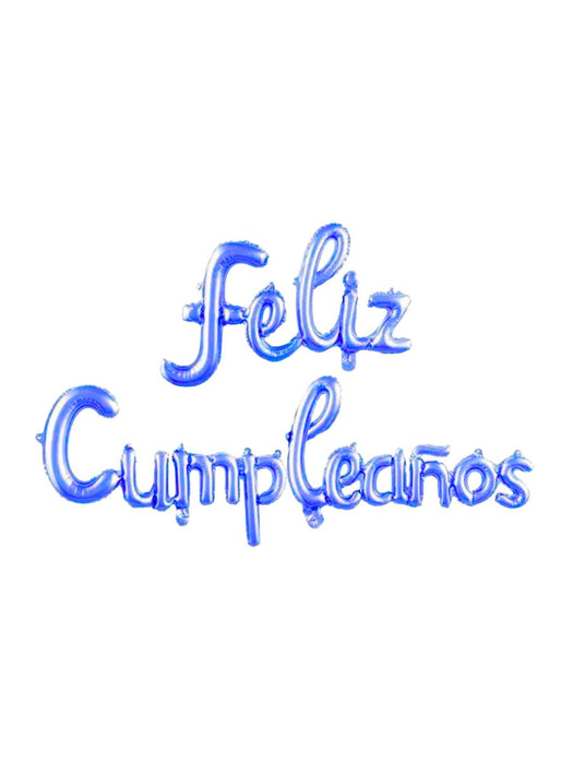 Set de globo "feliz cumpleaños" en cursivas