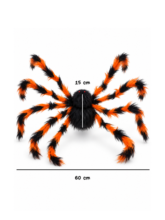 Araña Decorativa Negra con Naranja