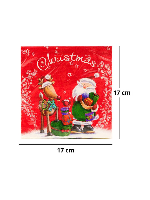 Servilletas con Diseño Navideño - Paquete con 20 Piezas