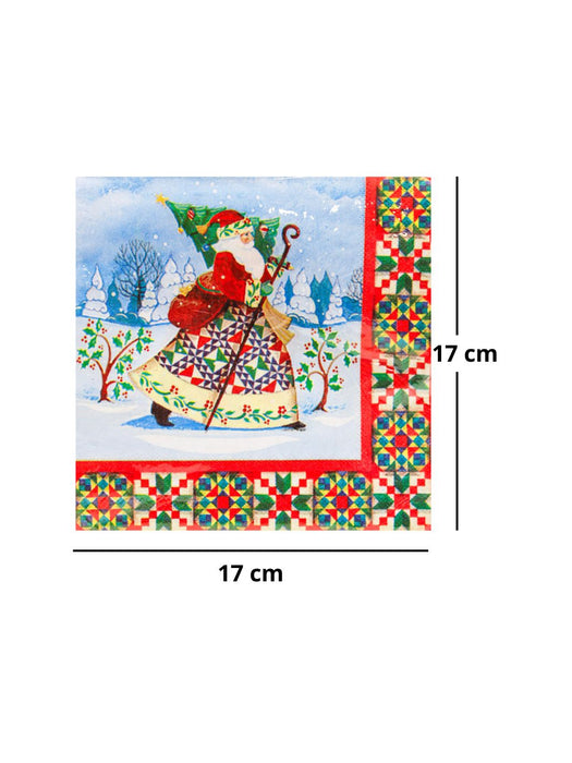 Servilletas con Diseño Navideño - Paquete con 20 Piezas