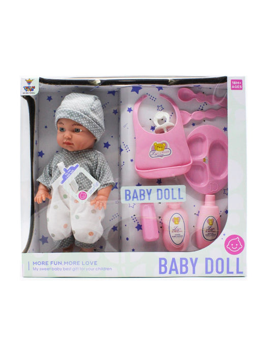 Muñeco Baby Doll con Set de Comida