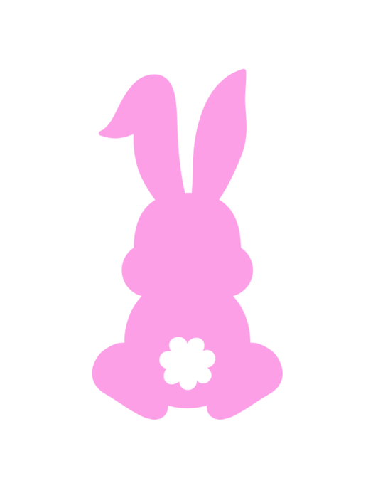 Vinil para Vaso - Conejo - Paquete con 10 piezas