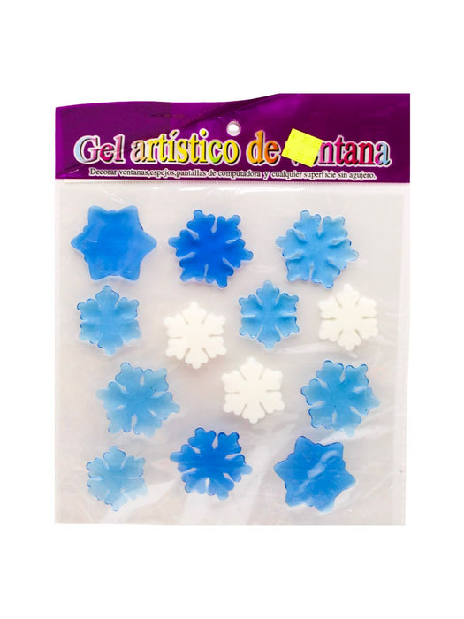 Paquete de figuras de gel para vidrio con diseño de Navidad