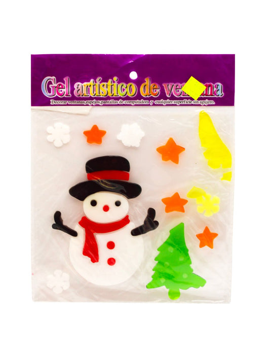 Paquete de figuras de gel para vidrio con diseño de Navidad