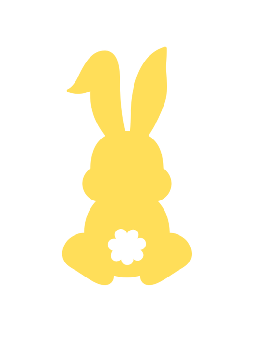 Vinil para Vaso - Conejo - Paquete con 10 piezas