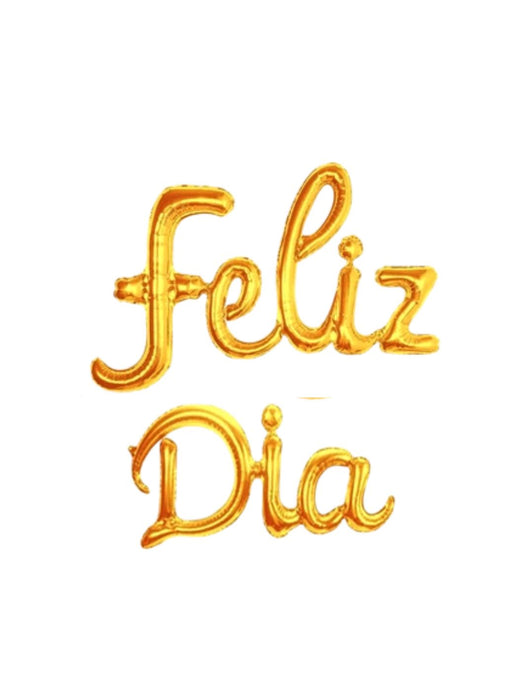 Set de globo "Feliz Dia" en cursivas