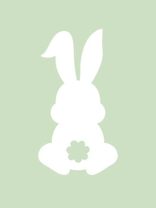 Vinil para Vaso - Conejo - Paquete con 10 piezas