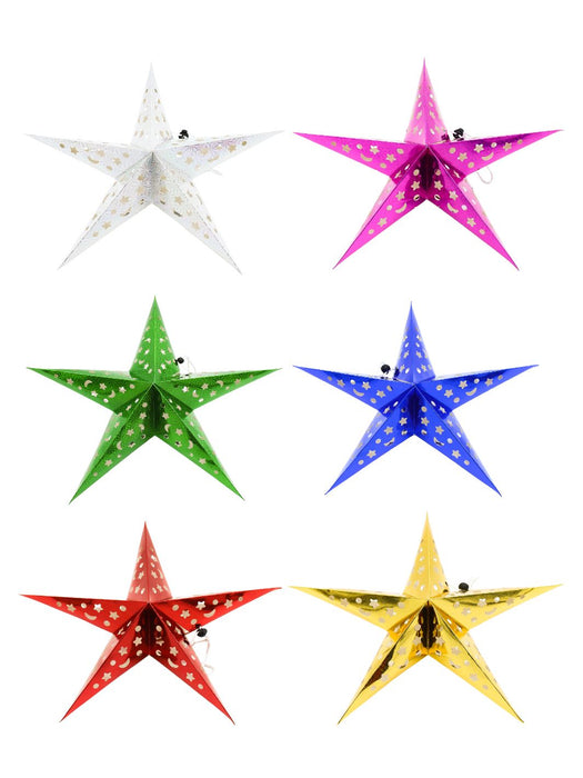 Estrella Navideña con 5 picos de Cartón - 60 cm