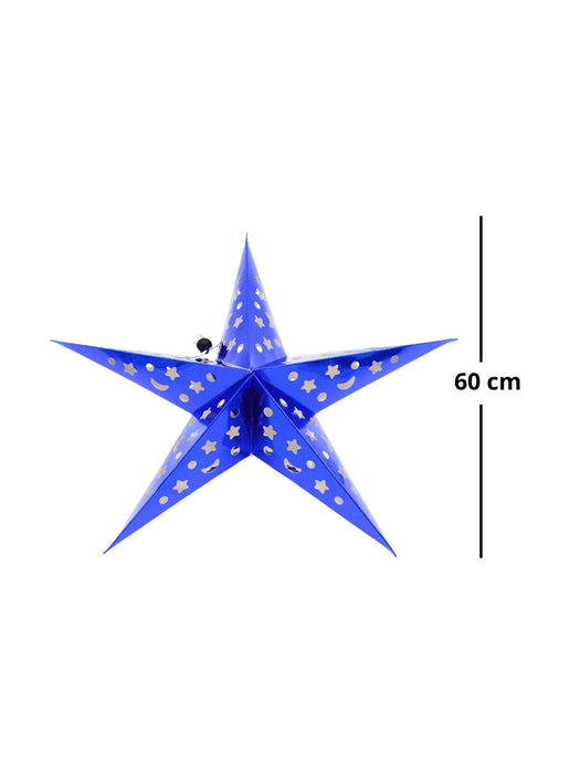 Estrella Navideña con 5 picos de Cartón - 60 cm