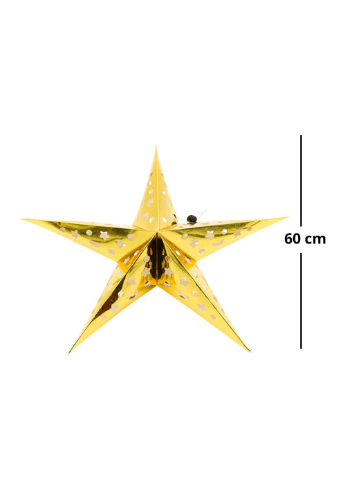 Estrella Navideña con 5 picos de Cartón - 60 cm