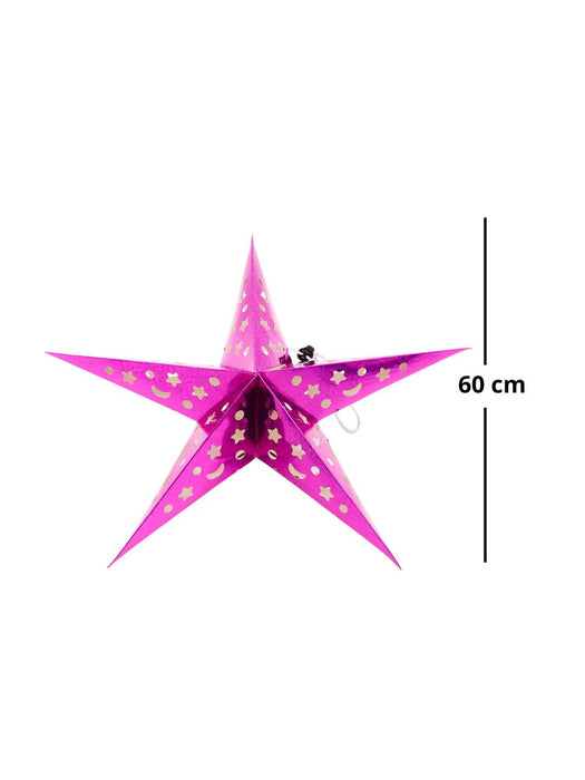 Estrella Navideña con 5 picos de Cartón - 60 cm