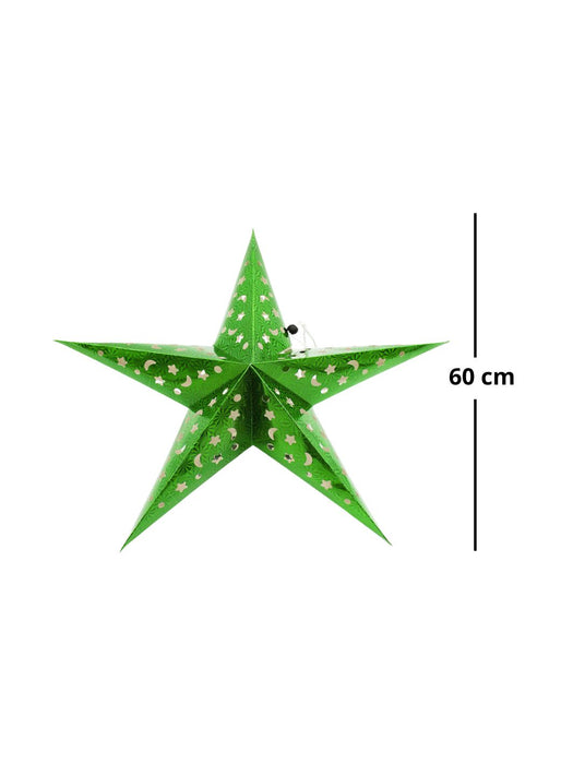 Estrella Navideña con 5 picos de Cartón - 60 cm