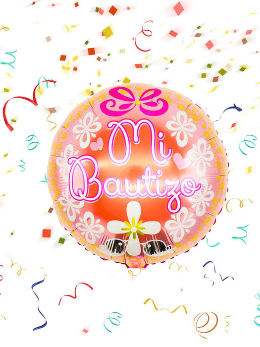 Globo "Mi Bautizo" - Rosa