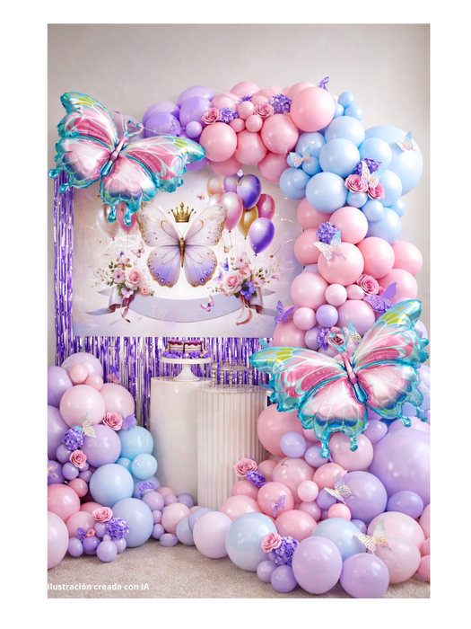 Set de Globos con Temática de Mariposa