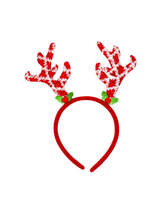 Diadema Navideña - Cuernos de Reno efecto nevado