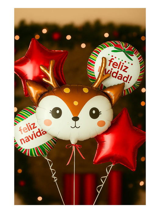 Set de Globos Navideños - Reno