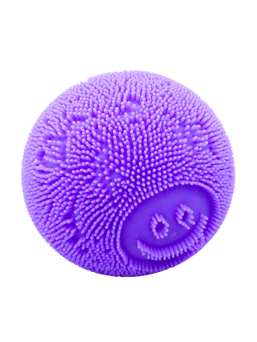 Pelota Squishy Carita Feliz Morada