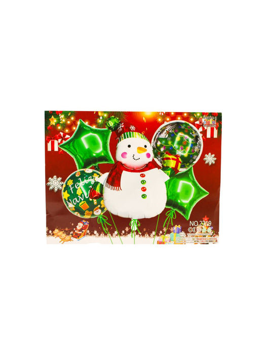 Set de Globos Navideños - Muñeco de Nieve