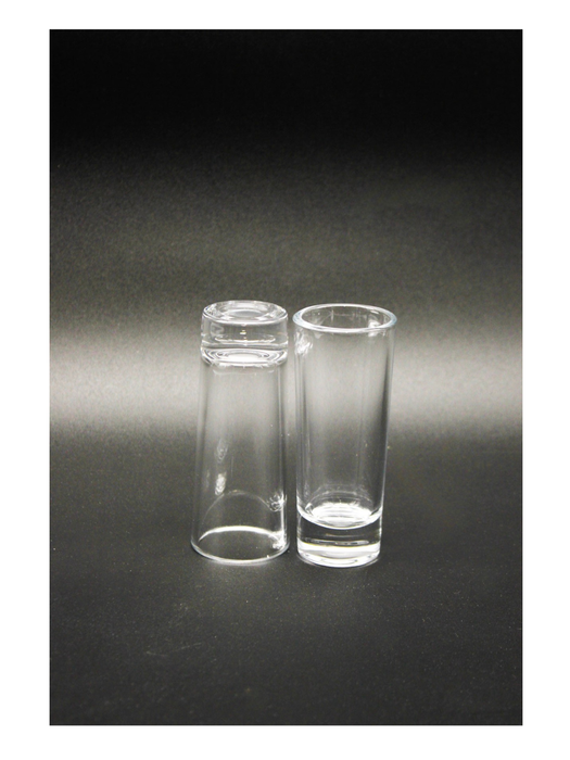 Vasos Tequileros de Vidrio Transparente – Set de 2 Piezas