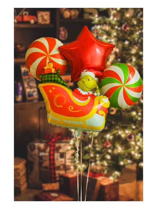 Set de Globos Navideños - Trineo del Grinch