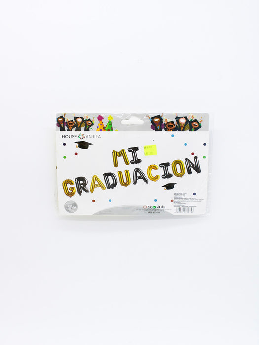 Set Globos Frase MI GRADUACION