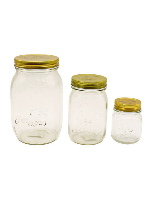 Frascos de Cristal con Tapa de Rosca – 3 Tamaños Disponibles