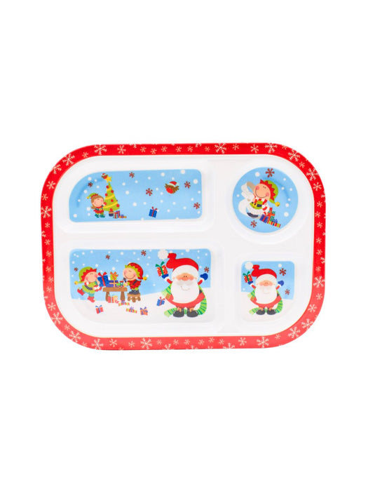 Plato Navideño - Plato con 4 Divisiones