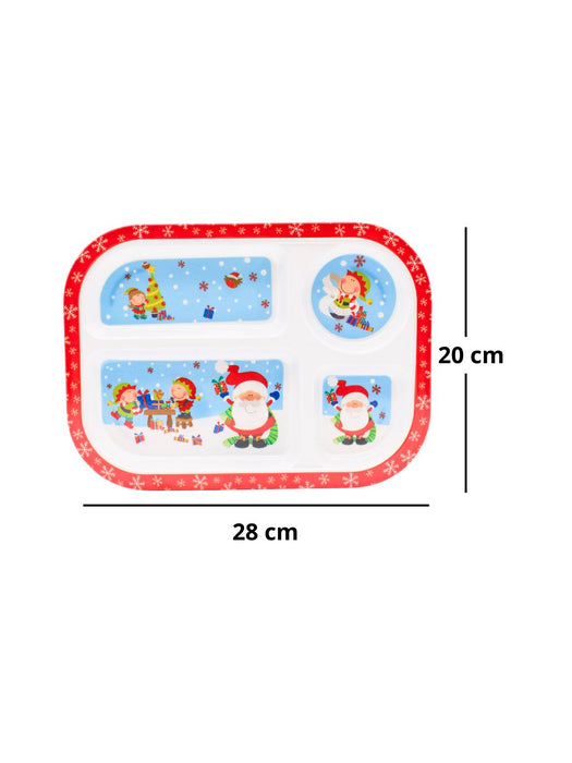 Plato Navideño - Plato con 4 Divisiones