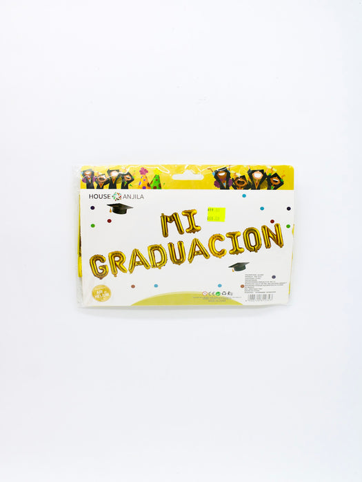 Set Globos Frase MI GRADUACION