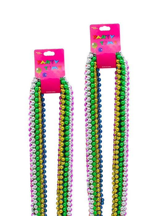 Collar con Perlas de Colores - Paquete con 12 Piezas