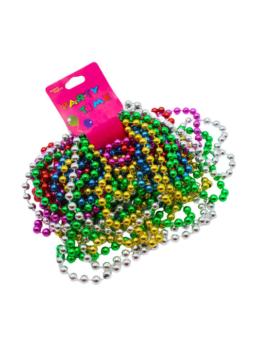 Collar con Perlas de Colores - Paquete con 12 Piezas