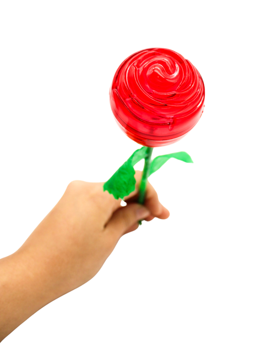 Flor Acrílica con Tallo de Plástico