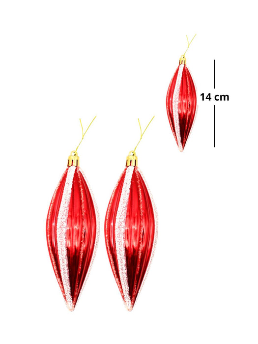 Adorno Esfera Gotas para Arbol - Paquete con 2 Piezas