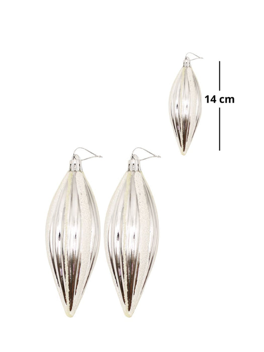 Adorno Esfera Gotas para Arbol - Paquete con 2 Piezas