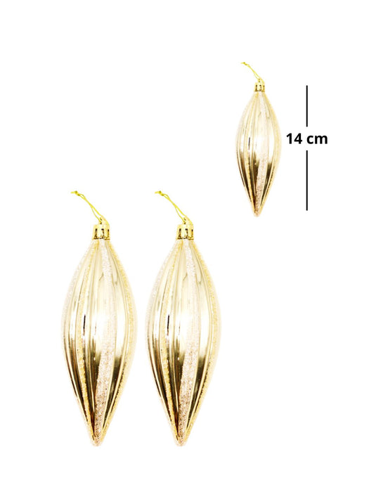 Adorno Esfera Gotas para Arbol - Paquete con 2 Piezas